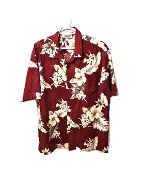 Vintage 1990s Hawaiian Shirt XL Made in Hawaii Floral Aloha Resortwear Dadwear